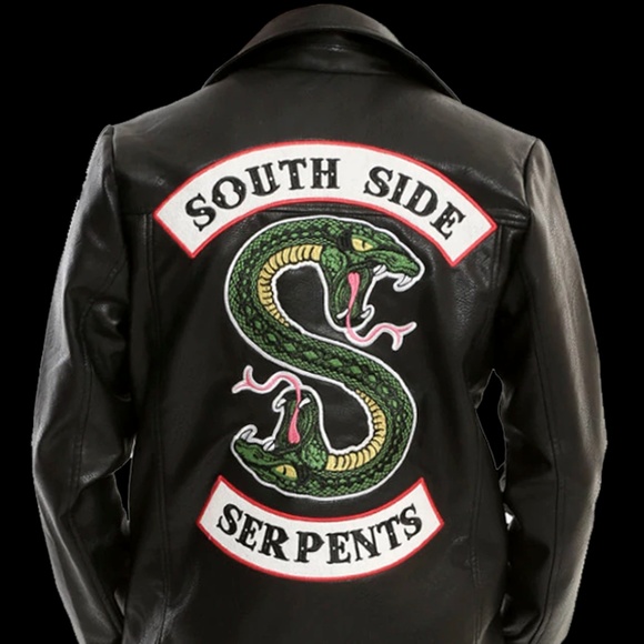 Halloween Mens Serpents REAL Leather Jacket - Picture 1 of 3